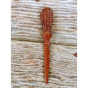 Vintage carved wood Letter opener
